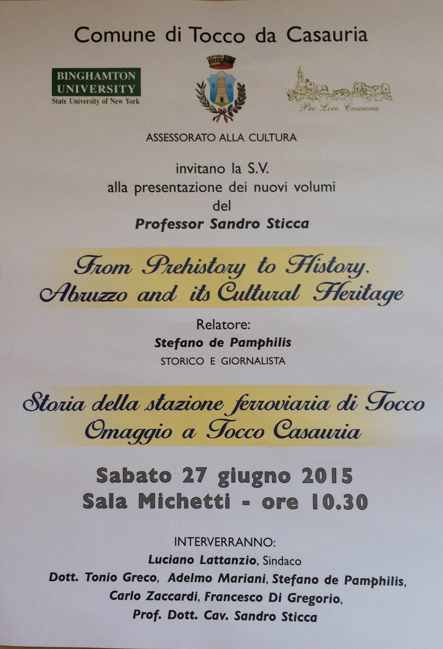 Presentazione dei volumi del professor Sandro Sticca